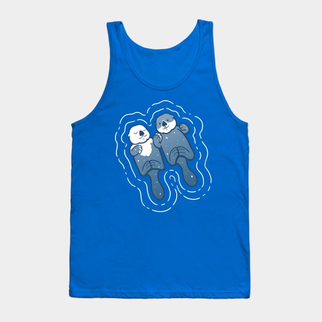 Sea Otters Holding Hands Tank Top by yellovvjumpsuit
